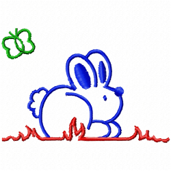 Rabbits Embroidery Design 10 Rabbits Embroidery Design 10